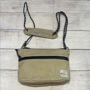 Lululemon Patch Logo Crossbody Bag Tan/Khaki Color